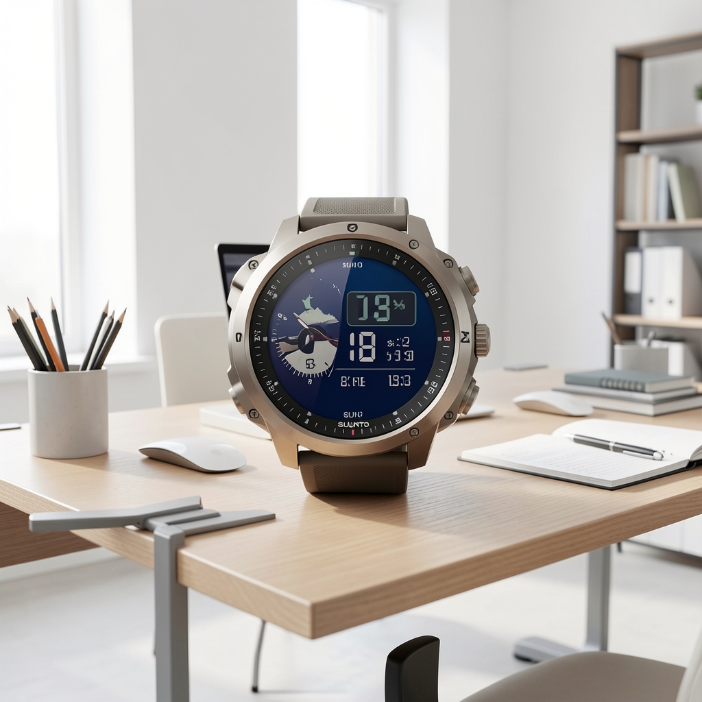 Suunto 9 Peak Pro outdoor akıllı saat, titanyum kasa ve safir cam, doğal ton renkler